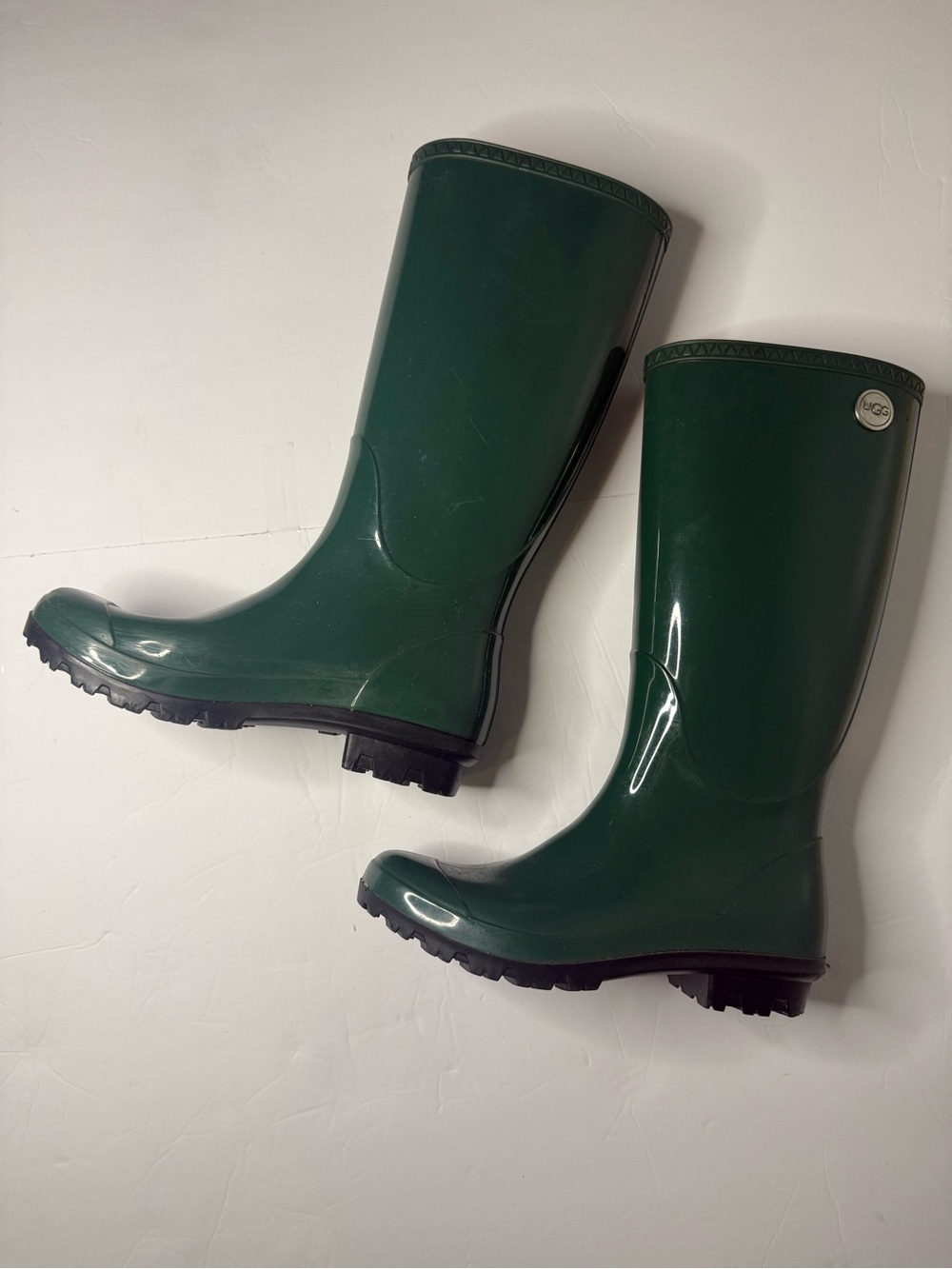 UGG Women's Glossy Forest Green Tall Rain Boots